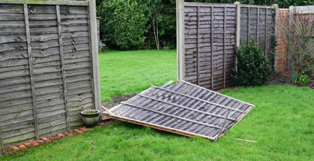 fence wind damage